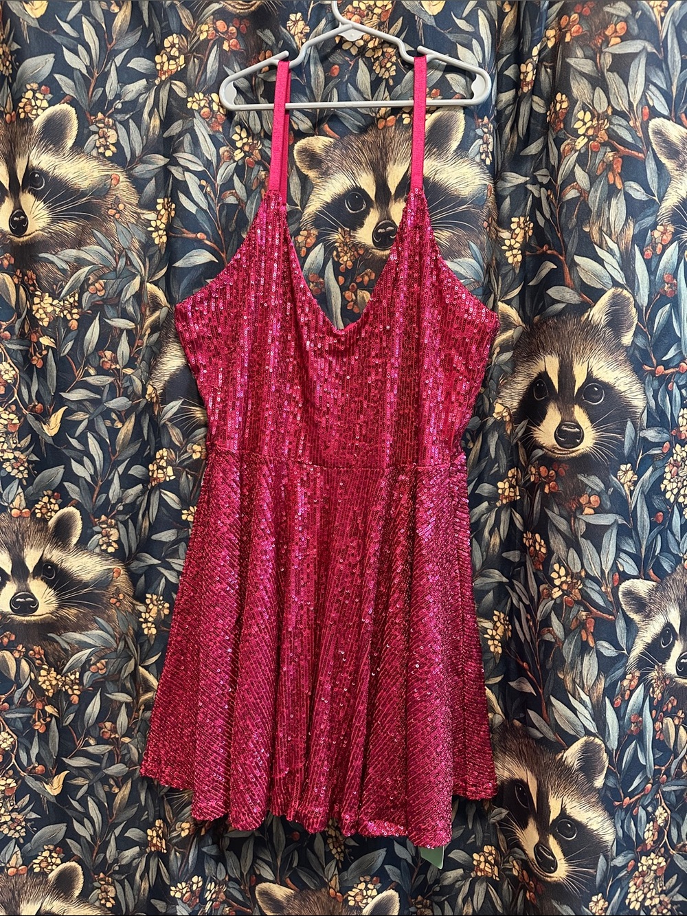 Blackmilk Sparkle Sparkle Skater Hot Pink Sequin Dress NWT L Large
